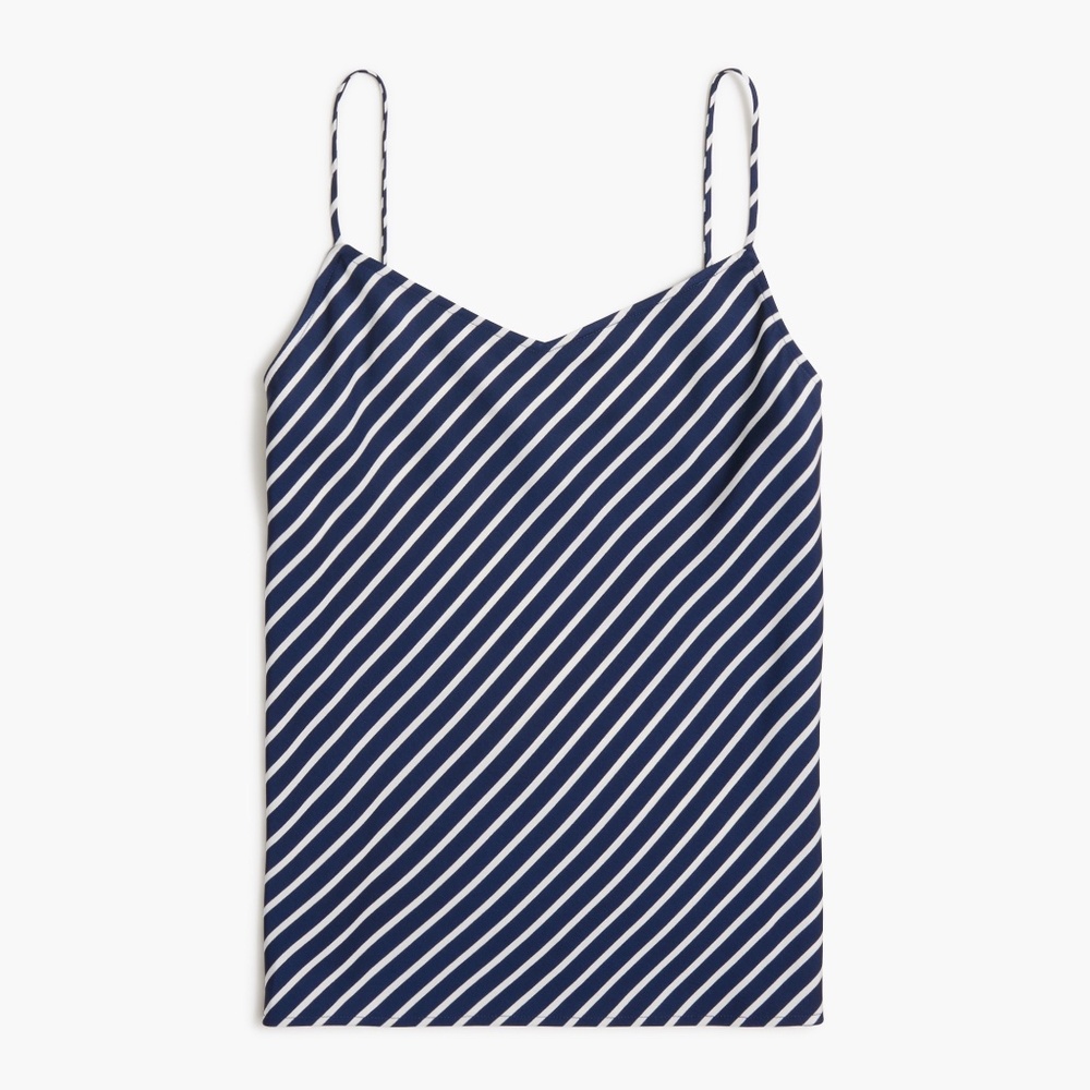 J Crew Striped Navy and White Silky Camisole sz XL